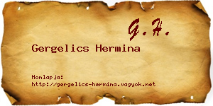 Gergelics Hermina névjegykártya